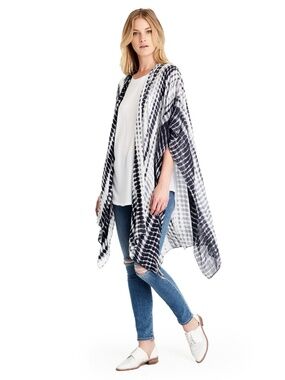 Michael Stars ALLIGATOR Tie Dye Print Convertible Ruana